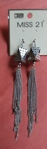 Pewter Tassle Fashion Earring